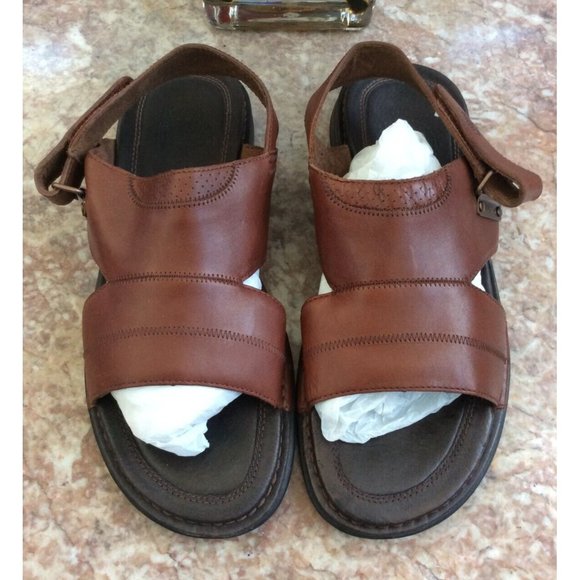 New Timberland Men\'s Brown Leather strap Sandals Size 11M #42530 5273, $107